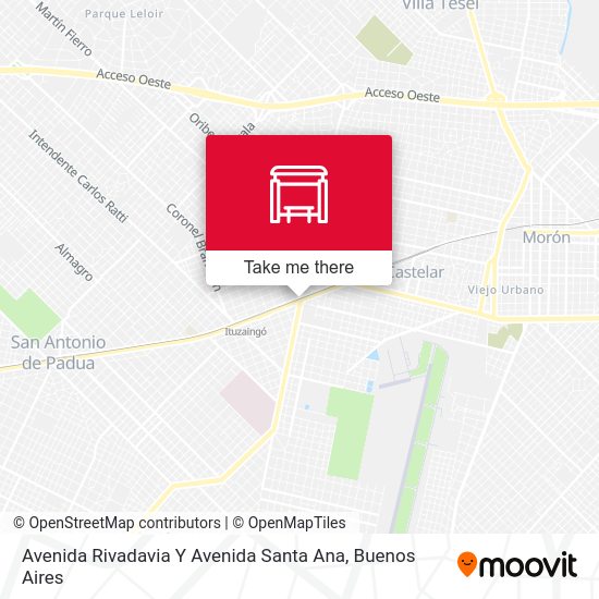 Avenida Rivadavia Y Avenida Santa Ana map
