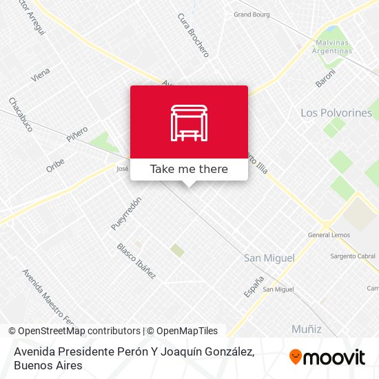 Mapa de Avenida Presidente Perón Y Joaquín González