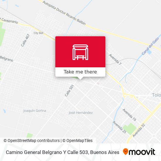 Mapa de Camino General Belgrano Y Calle 503