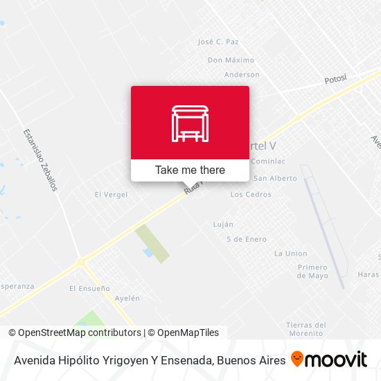 Mapa de Avenida Hipólito Yrigoyen Y Ensenada