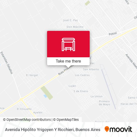Mapa de Avenida Hipólito Yrigoyen Y Ricchieri