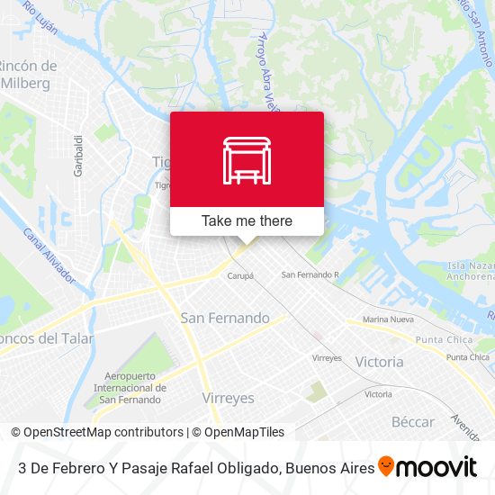 3 De Febrero Y Pasaje Rafael Obligado map
