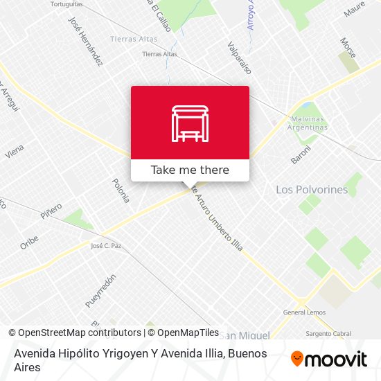 Avenida Hipólito Yrigoyen Y Avenida Illia map