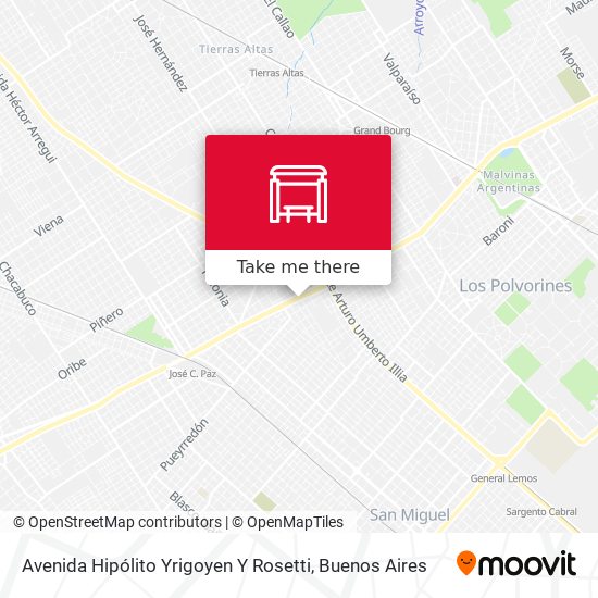 Avenida Hipólito Yrigoyen Y Rosetti map