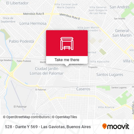 Mapa de 528 - Dante Y 569 - Las Gaviotas