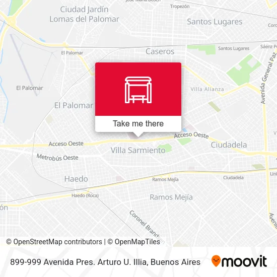 899-999 Avenida Pres. Arturo U. Illia map