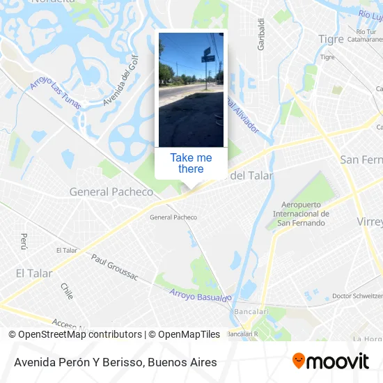Mapa de Avenida Perón Y Berisso