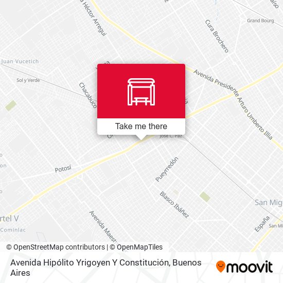 Avenida Hipólito Yrigoyen Y Constitución map