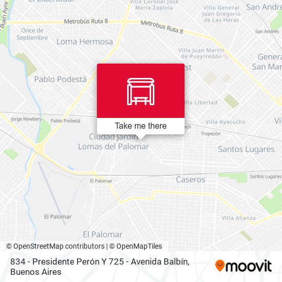 834 - Presidente Perón Y 725 - Avenida Balbín map