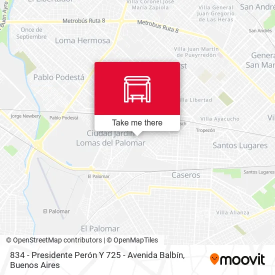 834 - Presidente Perón Y 725 - Avenida Balbín map