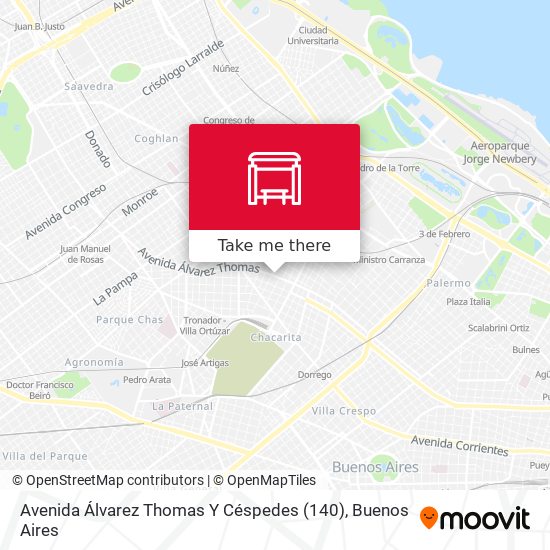Avenida Álvarez Thomas Y Céspedes (140) map