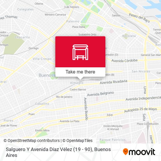 Salguero Y Avenida Díaz Vélez (19 - 90) map