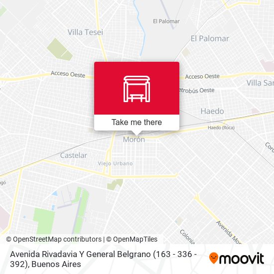 Avenida Rivadavia Y General Belgrano (163 - 336 - 392) map