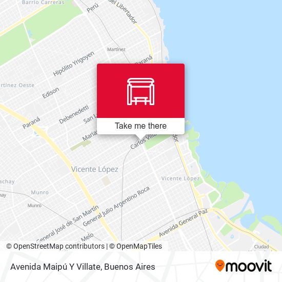 Avenida Maipú Y Villate map