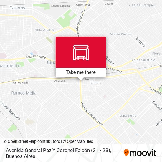 Avenida General Paz Y Coronel Falcón (21 - 28) map