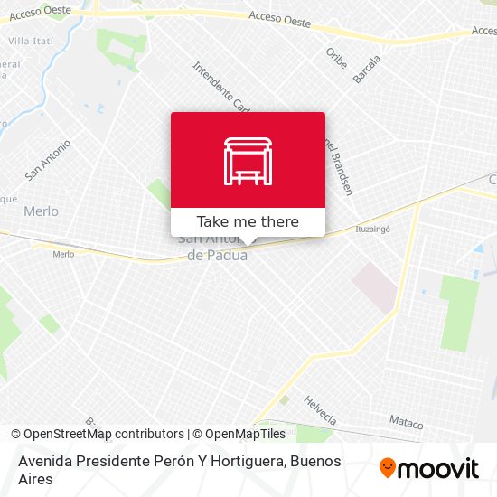 Mapa de Avenida Presidente Perón Y Hortiguera
