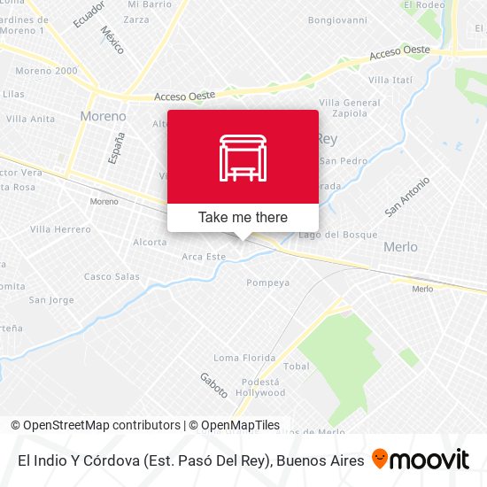 El Indio Y Córdova (Est. Pasó Del Rey) map
