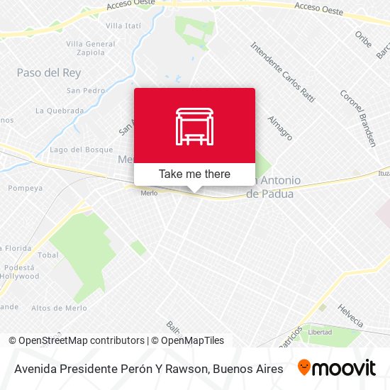 Mapa de Avenida Presidente Perón Y Rawson