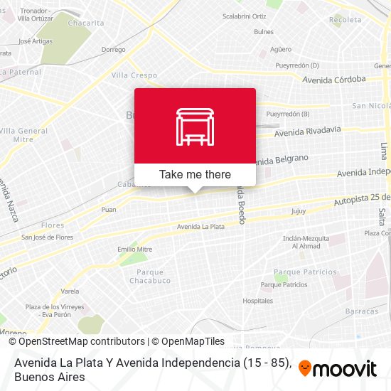 Mapa de Avenida La Plata Y Avenida Independencia (15 - 85)