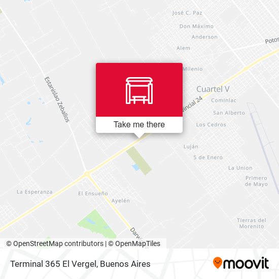 Mapa de Terminal 365 El Vergel