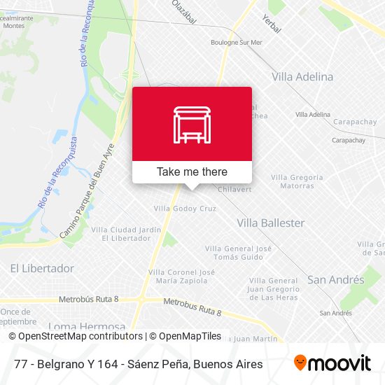 77 - Belgrano Y 164 - Sáenz Peña map