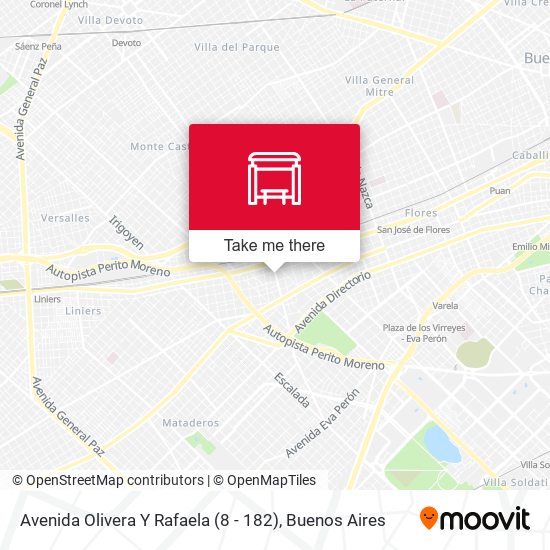Mapa de Avenida Olivera Y Rafaela (8 - 182)