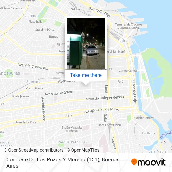 Combate De Los Pozos Y Moreno (151) map