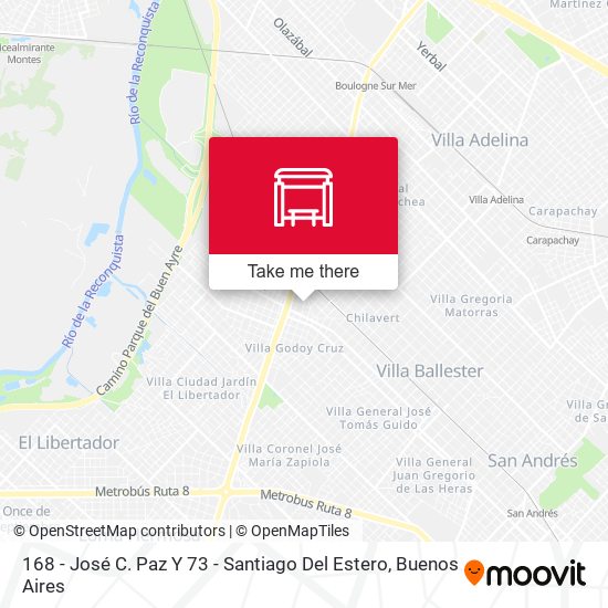 168 - José C. Paz Y 73 - Santiago Del Estero map