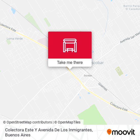 Colectora Este Y Avenida De Los Inmigrantes map