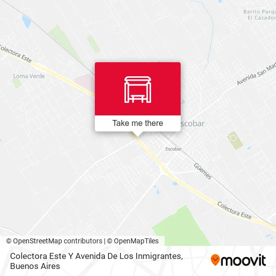 Colectora Este Y Avenida De Los Inmigrantes map