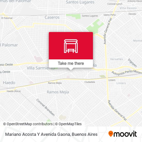 Mariano Acosta Y Avenida Gaona map