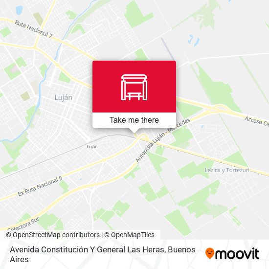 Avenida Constitución Y General Las Heras map