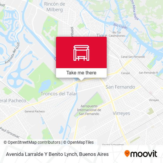 Avenida Larralde Y Benito Lynch map