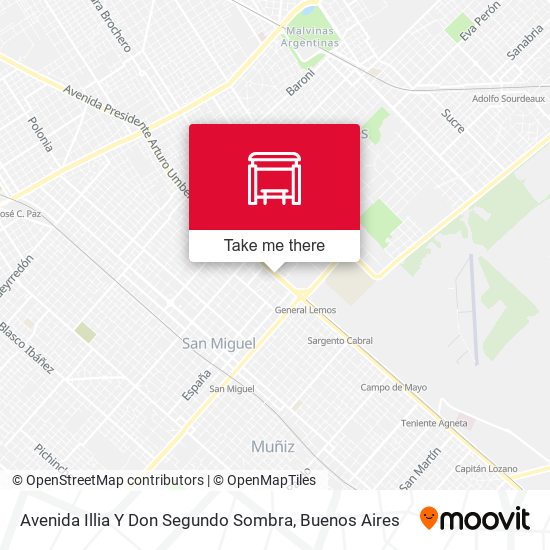 Avenida Illia Y Don Segundo Sombra map