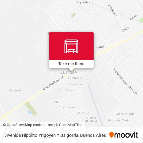 Mapa de Avenida Hipólito Yrigoyen Y Baigorria