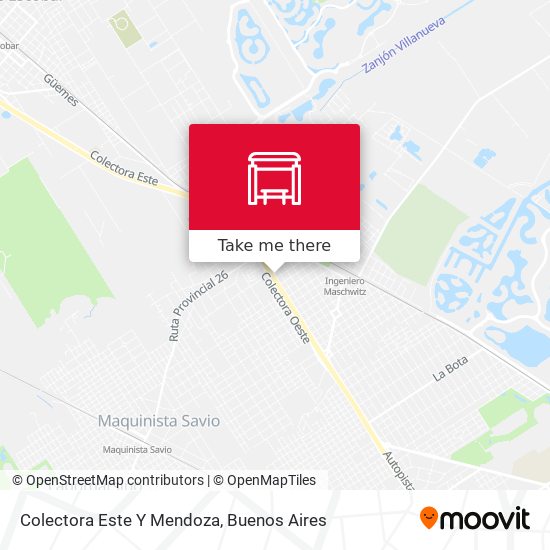 Mapa de Colectora Este Y Mendoza