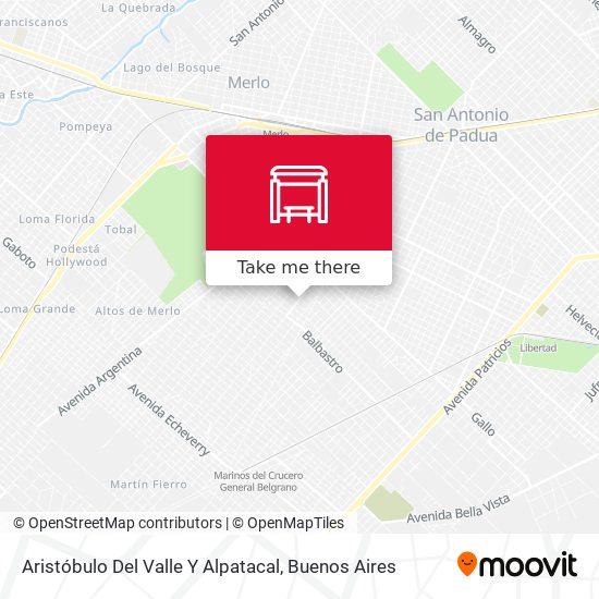 Mapa de Aristóbulo Del Valle Y Alpatacal