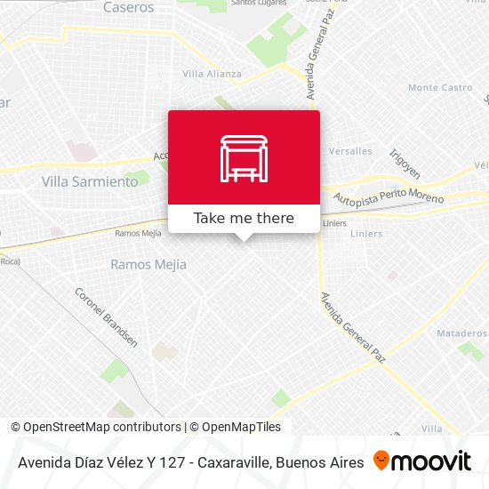 Avenida Díaz Vélez Y 127 - Caxaraville map