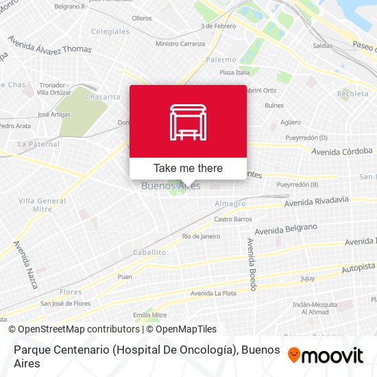 Mapa de Parque Centenario (Hospital De Oncología)