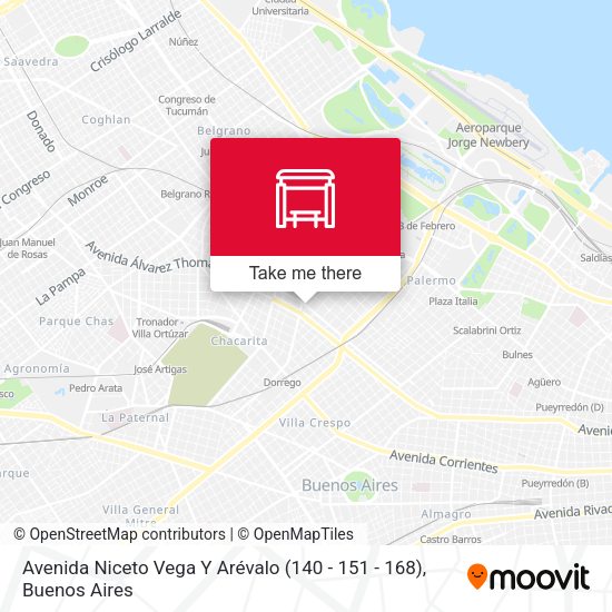 Avenida Niceto Vega Y Arévalo (140 - 151 - 168) map