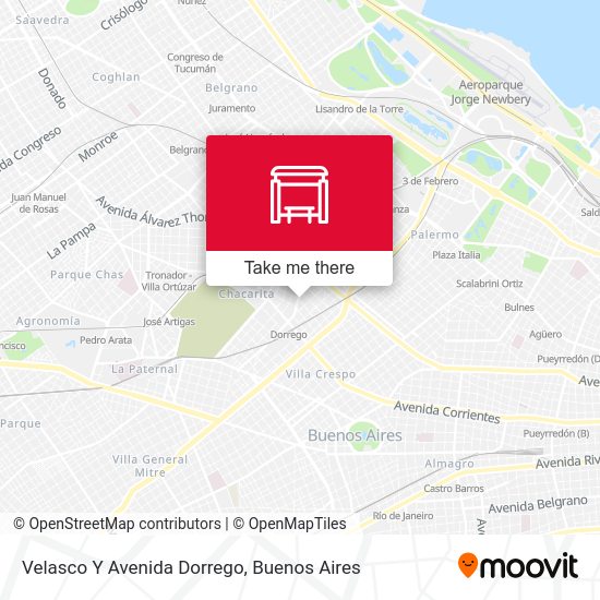 Mapa de Velasco Y Avenida Dorrego