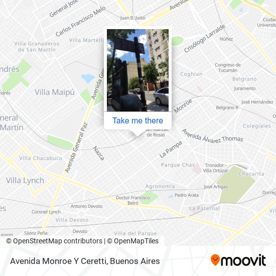 Mapa de Avenida Monroe Y Ceretti