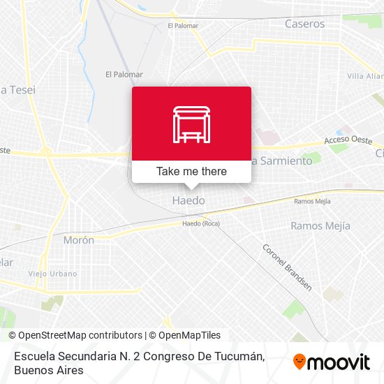 Mapa de Escuela Secundaria N. 2 Congreso De Tucumán