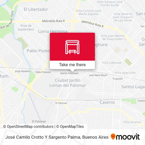 Mapa de José Camilo Crotto Y Sargento Palma