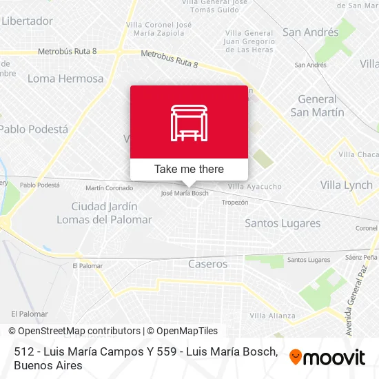 512 - Luis María Campos Y 559 - Luis María Bosch map