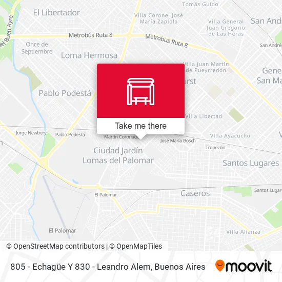 805 - Echagüe Y 830 - Leandro Alem map