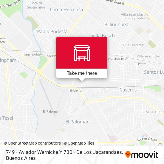 749 - Aviador Wernicke Y 730 - De Los Jacarandaes map