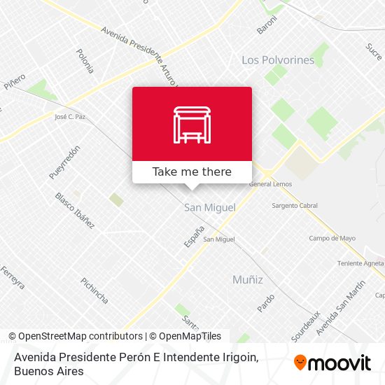 Mapa de Avenida Presidente Perón E Intendente Irigoin