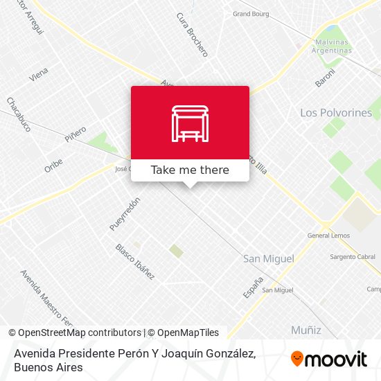 Mapa de Avenida Presidente Perón Y Joaquín González