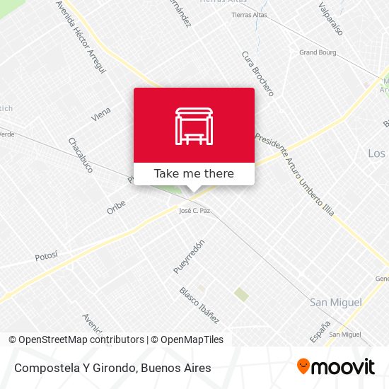 Compostela Y Girondo map